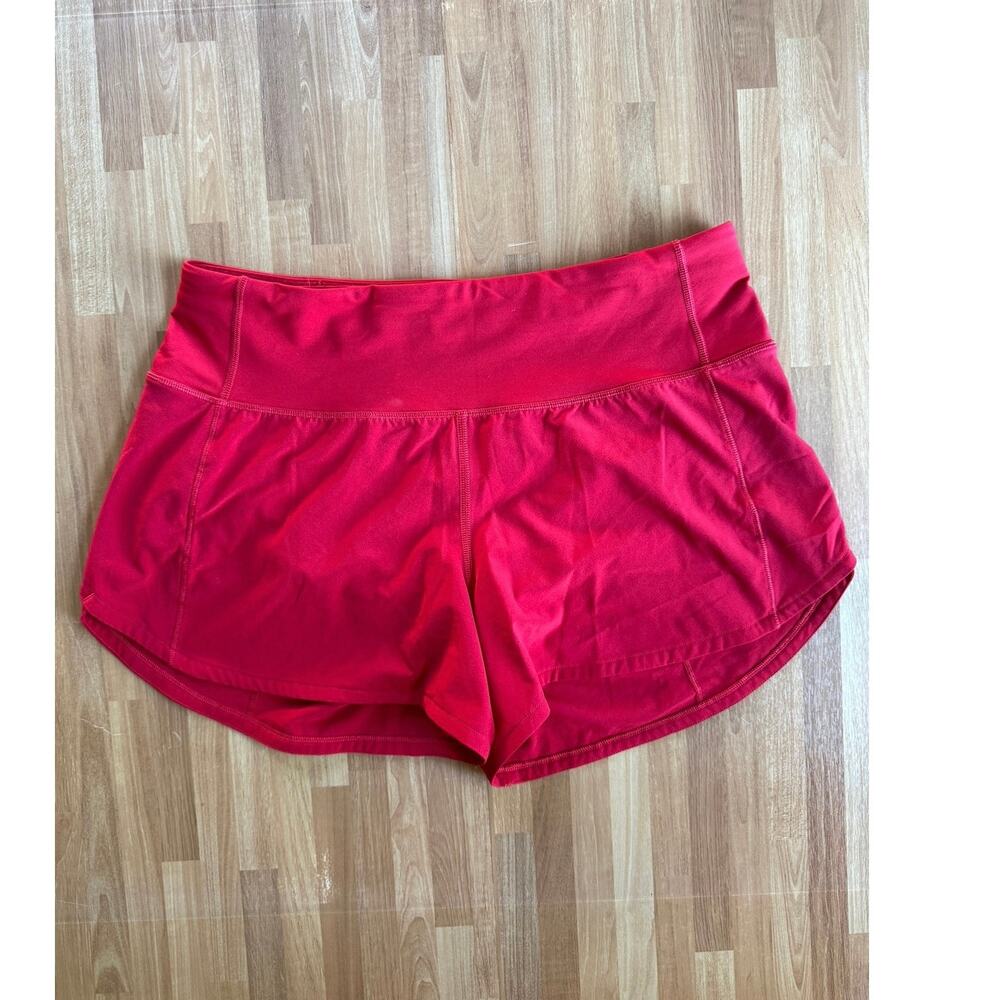 Lululemon Speed Up Mid-Rise Lined Running Shorts 4" Red - Size 6